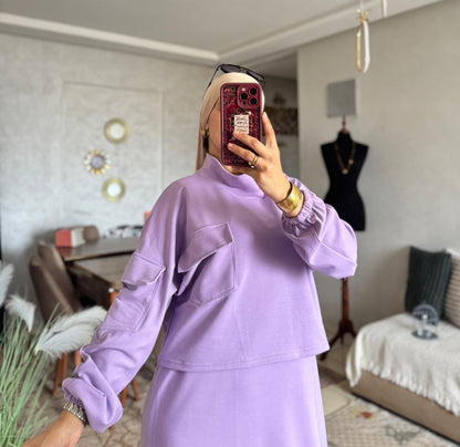 طقم نسائي عصري (قطعتين) - أناقة وراحة لكل يوم