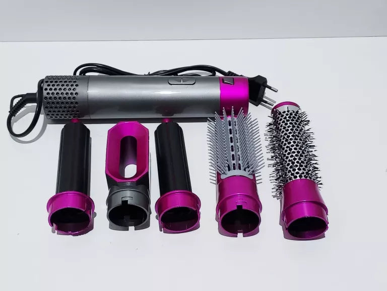 Brosse Soufflante 5-en-1 : Pack Complet Coiffage, Lissage et Bouclage